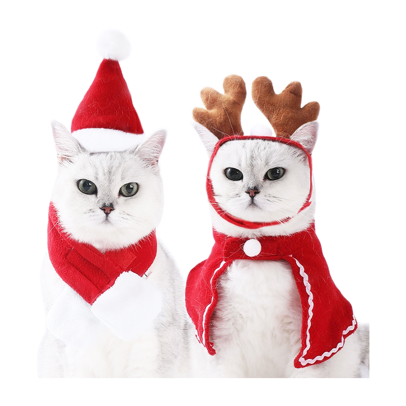 Aksesori pakaian kucing anjing Krismas