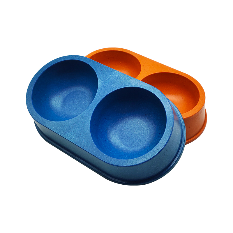 2 dalam 1 Bamboo Fiber Pet Feeding Bowl